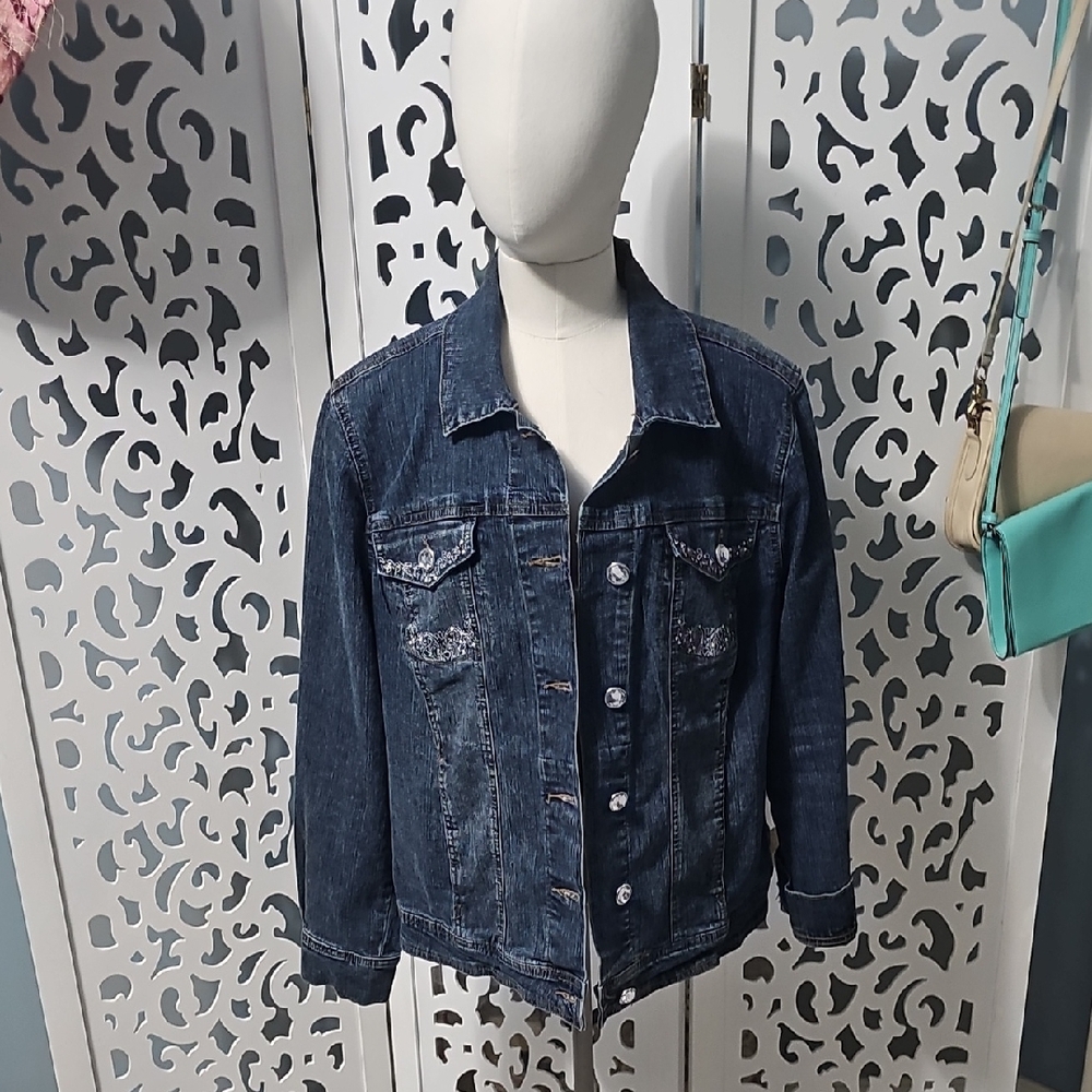 Dressbarn Dark Blue Denim Jacket